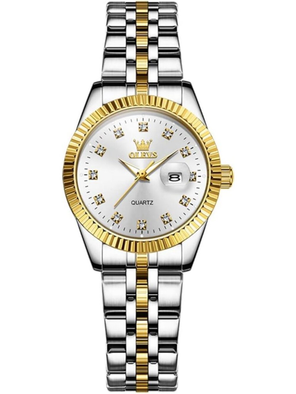 Stylish Women's Stainless Steel Analog Watch for Small Wrists with Date Display